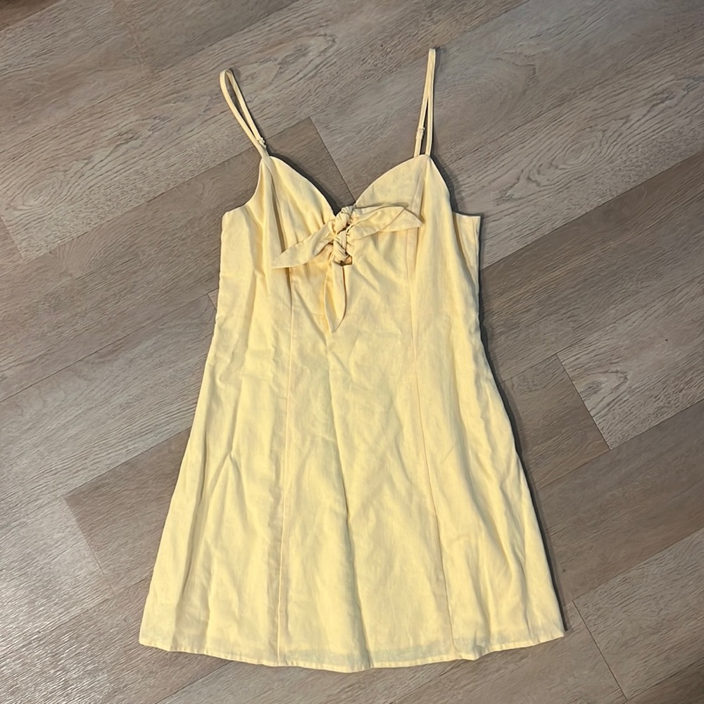 Pastel Yellow Linen Dress